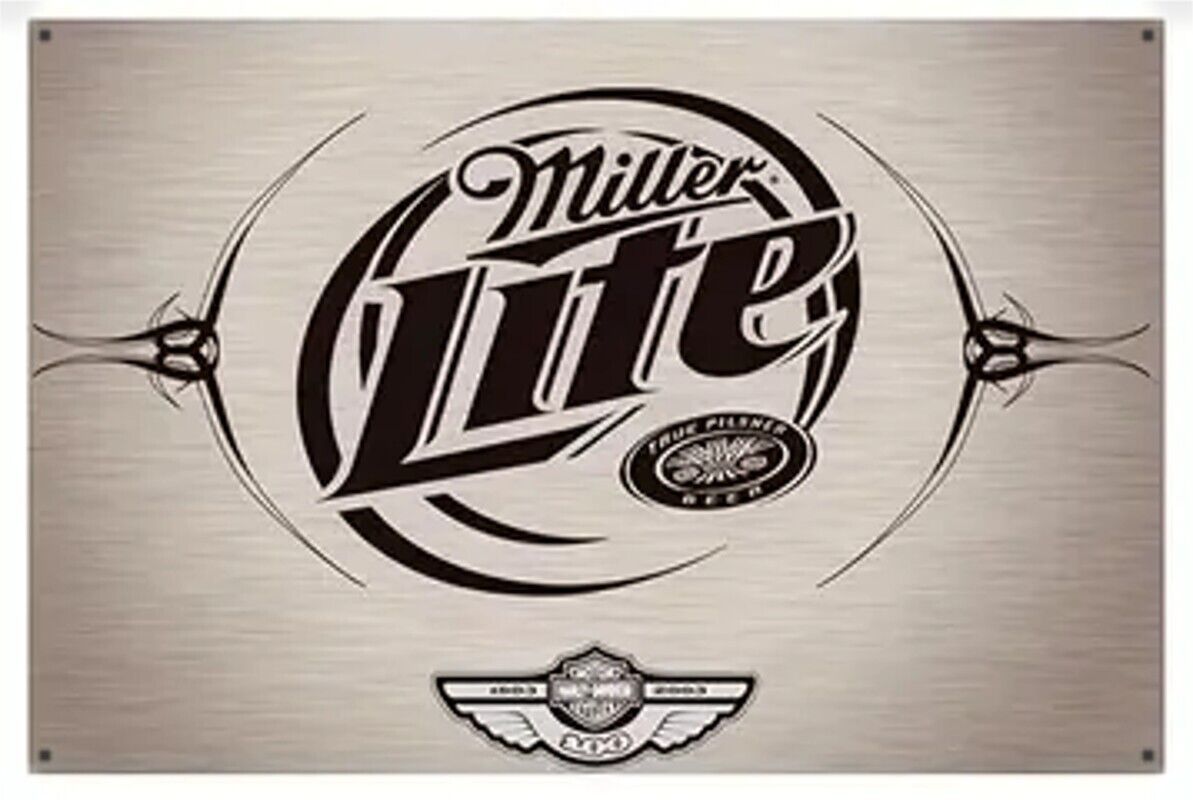 Miller Lite Beer Vintage Novelty Metal Sign 12" x 8" Wall Art Home & Garden:Home Décor:Plaques & Signs Cozy Home Treasures